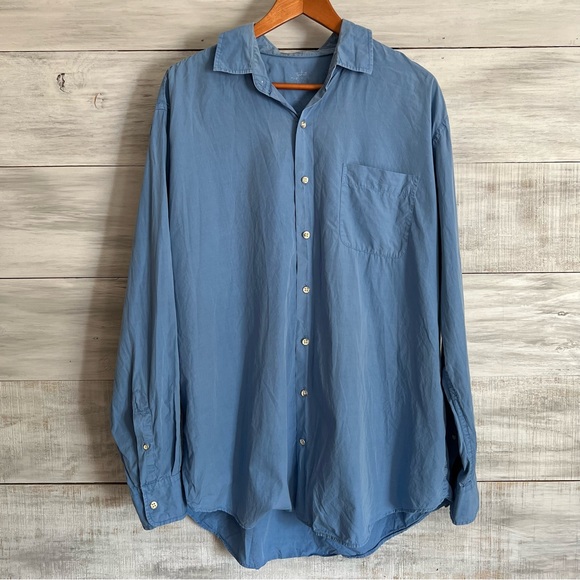 Peter Millar Blue Long Sleeve Seaside Collection Button Up - Picture 1 of 5